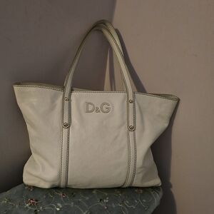 Dolce & Gabana White leather tote